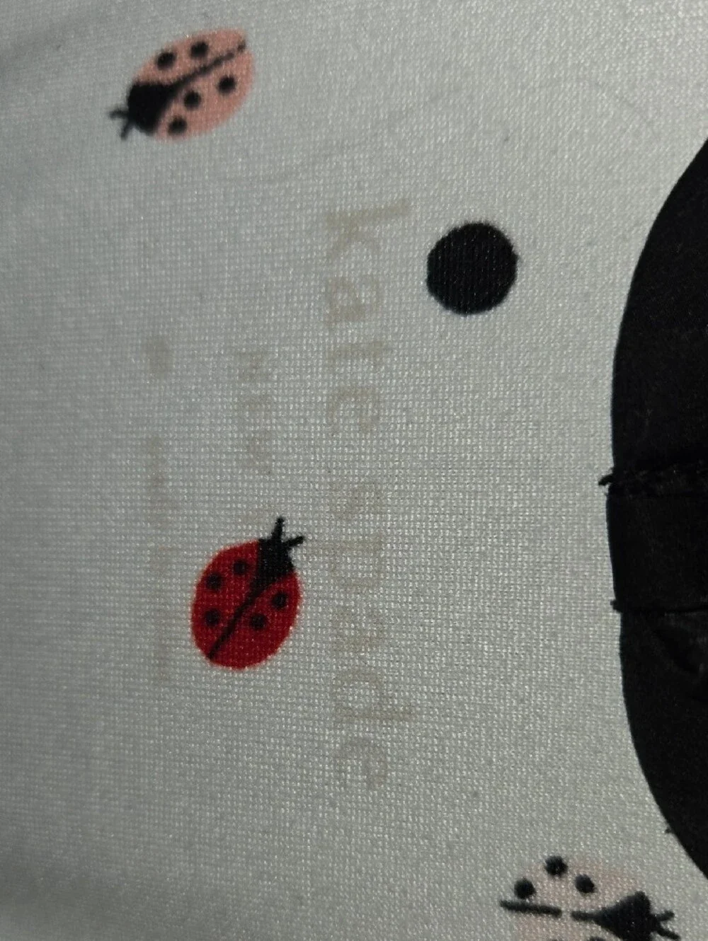 Kate Spade White Short Sleeve Button Pajama Set with Ladybug Dot Print